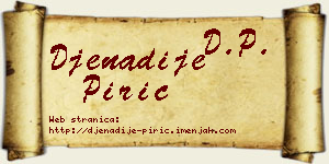 Đenadije Pirić vizit kartica